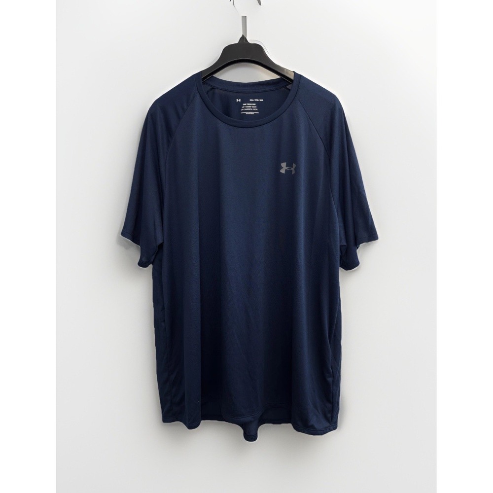 Under Armour 'Tech Tee' Navy Blue T-Shirt-Men's 3XL Workout Gym Crewneck